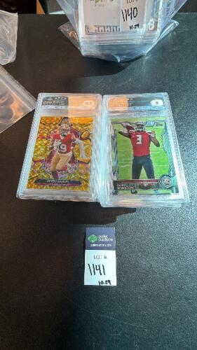 graded slabs, football, 20 cards