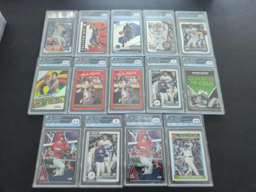 12 mlb graded slabs