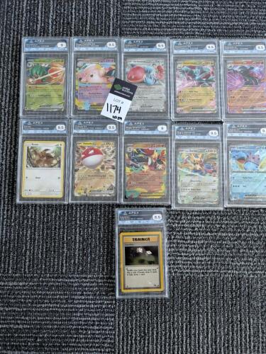 11 graded Pokemon cards