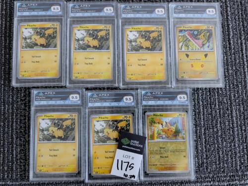 7 Graded Pokemon cards