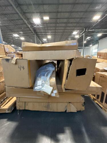 miscellaneous car parts and furniture