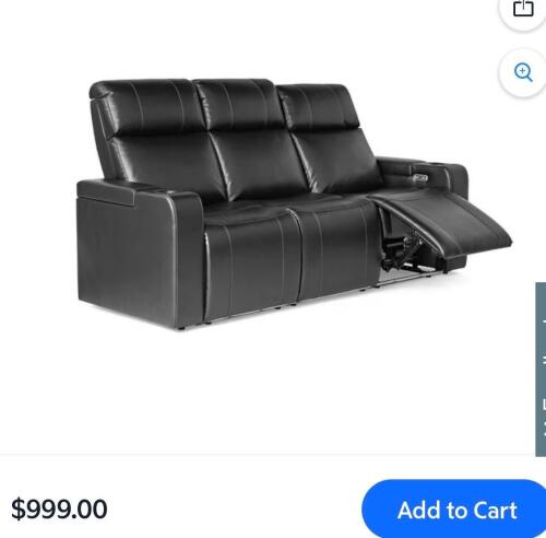 Ashton theater sofa in Black