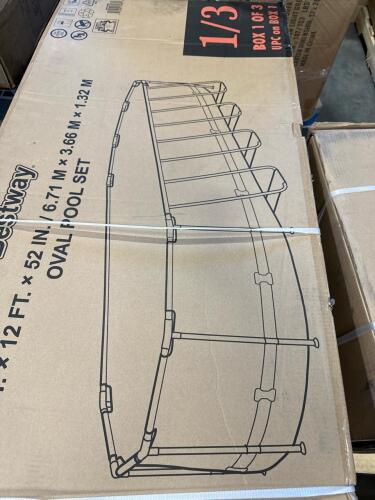 best way 22 ft x 12 ft by 52 in oval pool set