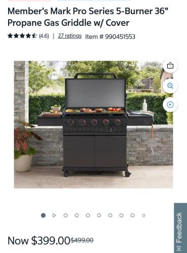 5 burner gas griddle