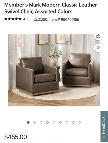 modern classic leather swivel chair mushroom