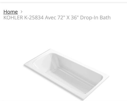 Kohler drop in bath