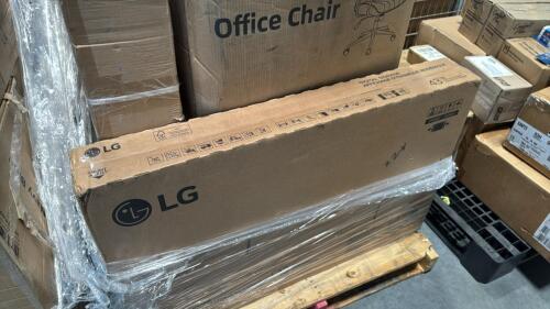 lg digital signage, office chair, 24-in wash basin, marvel upholstered twin bed and more