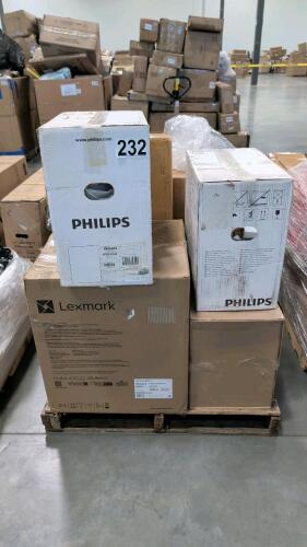 Philips coffee makers, Lexmark MX532 printer, rhbaby and child item, dumbbells and more