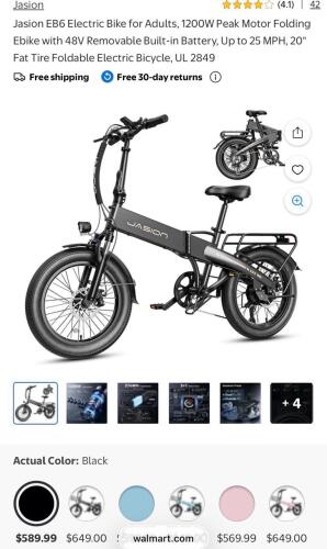 Jasion EB6 Metallic Black E-Bike