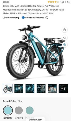 Jasion EB5 Max Blue E-Bike