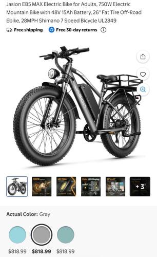 Jasion EB5 Max Gray E-Bike