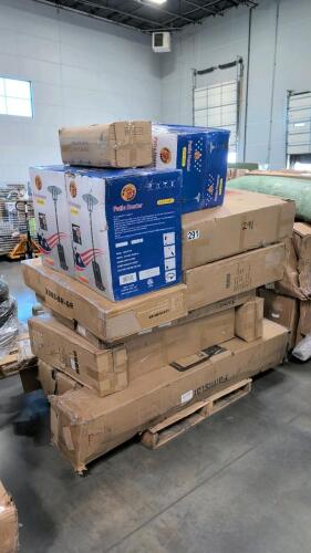 4 rolled mattresses, patio heaters, and more