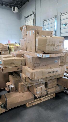 army green and coffee color chairs, and multiple rolled mattresses