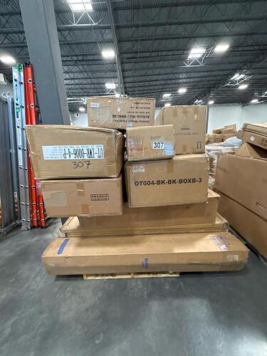 rolled mattresses (5), and miscellaneous furniture