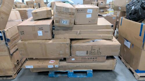 multiple rolled mattresses (4), and miscellaneous furniture