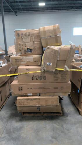 children's ride on toy, office chair, disc, coffee table and other miscellaneous furniture