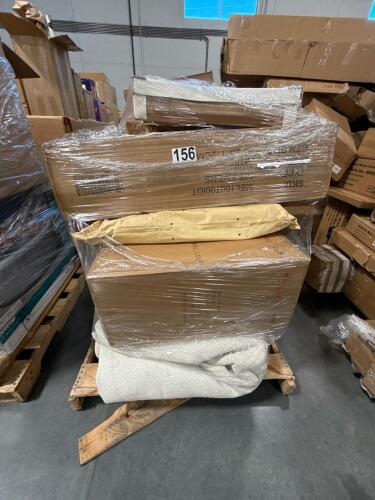 Wall lamp, USA industrial's acrylic lighting panel, twin mattress, rug, DEMULLER chest freezer, & More