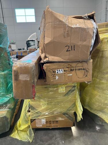Three treadmills, wicker patio furniture, bumpers and auto parts