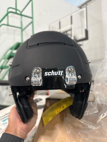 (4) Schutt helmets with no face guard