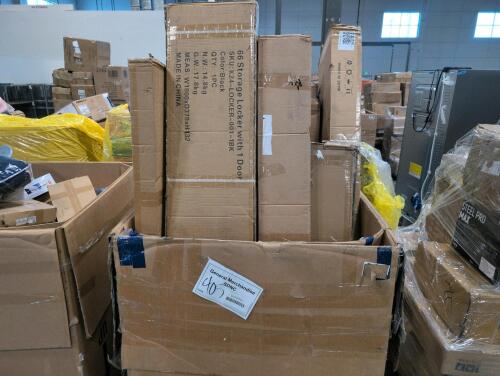 Storage locker, rolled material, miscellaneous furniture