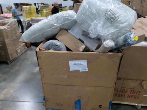 rolled mattress, roll of fabric, rolled rug, plastic bin and more. oh that's impressive so that's cool