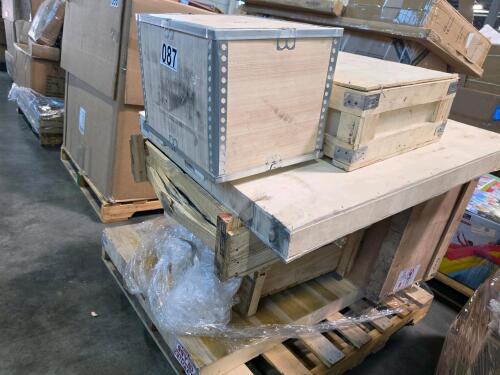 Miscellaneous automotive/industrial items in crates