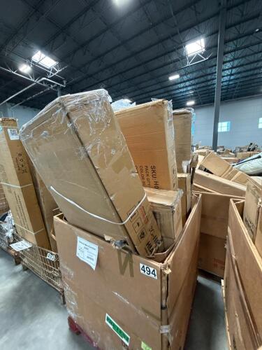 rolled mattress, bookcase, balance from fitness item and more