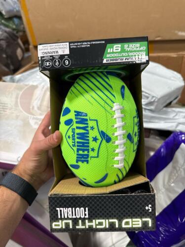 LED light up footballs, car seat cover cushion, rug, Collectible solar undergarment, beanbag, & More