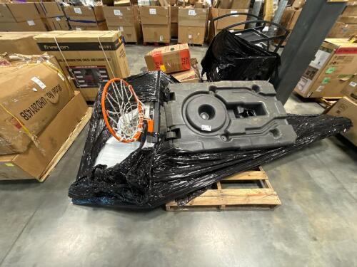 Basketball hoop Customer return appears to have damage