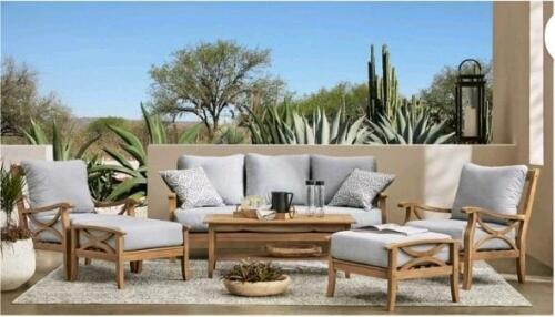 Catalina six piece teak deep seating set