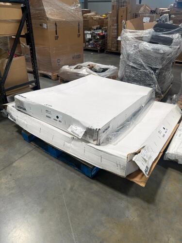 Kohler products, archer receptor 60 x 60 low threshold, RELY 60 x 42 center drain shower floor