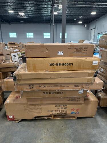 Cornhole sets, electric scooter, sofa, miscellaneous furniture