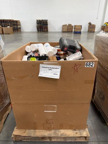 industrial and automotive items, tread trimmer blade, Norton items, filter cartridges, small tooling, Epson maintenance box, buffer pads, and other industrial and automotive parts