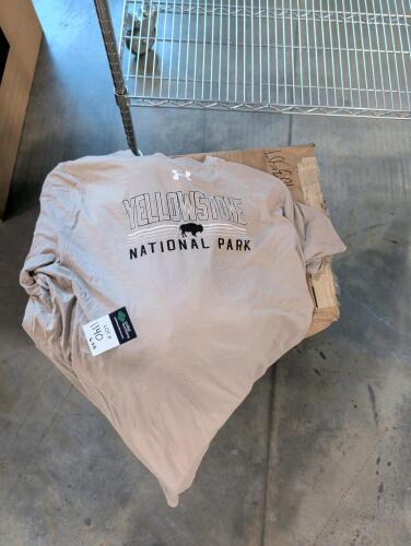box of under armor Yellowstone t-shirts