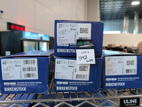 four pairs of Birkenstocks