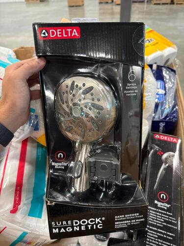 Delta hand showers, paper towels, quilted adult breeze, French rolling pin, dimmable bulbs, and other miscellaneous accessories and more