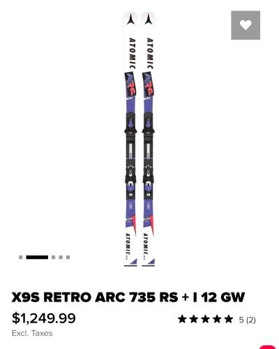 atomic x9s retro arc 735 RS skis with bindings