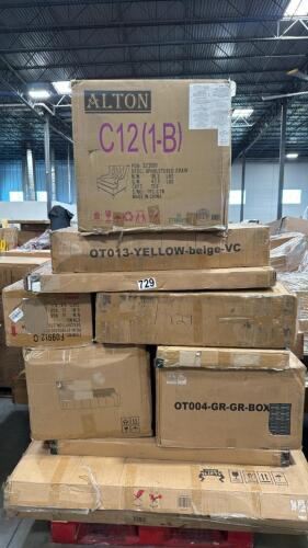 Sofa, chair, miscellaneous furniture