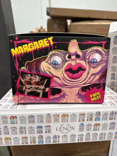 LENOX village items, drapes, Margaret Papa meat, storage bins, zebra printer, mini lights, & More