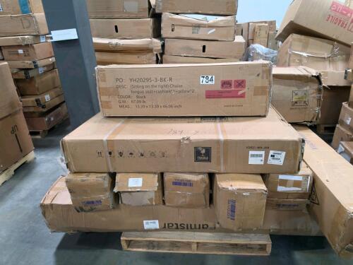 Ceiling fan, CHAISE, compressed furniture, multiple mattresses various sizes, and more
