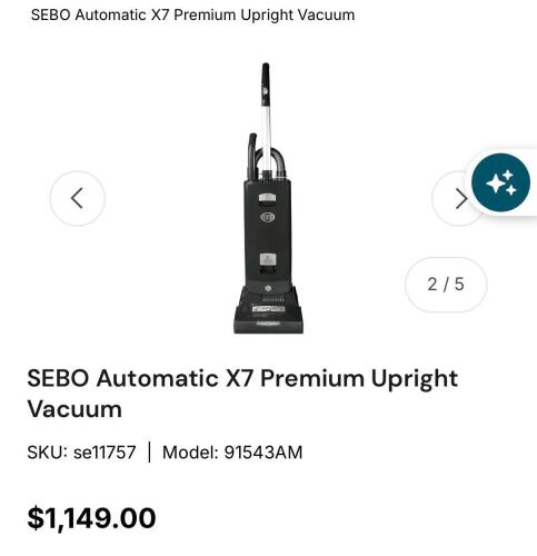sebo automatic X7 premium pet vacuum