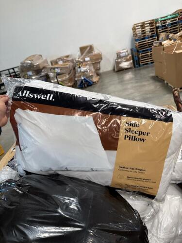 allswell pillows, no books, Lithonia lighting, and Legos