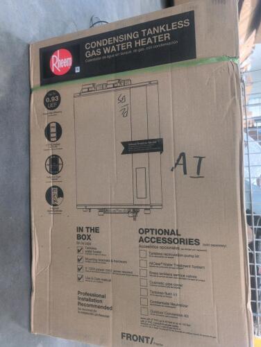 RHEEM condensing tankless gas water heater ECOH160DVLN-3