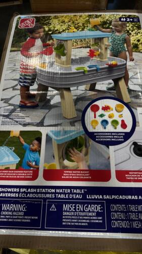 step 2 water table, mop bucket, 14 ft. round pool set, 12 person instant cabin tent with LED lighting and more