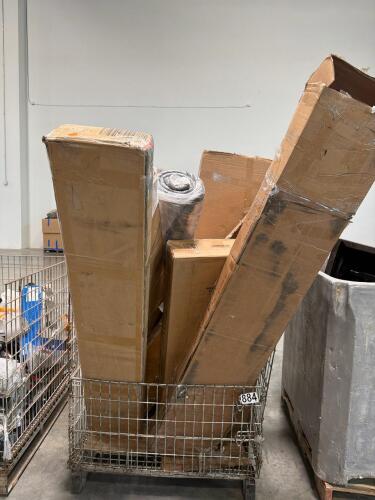rolled mattress, steel cabinet, and more