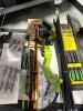 bottom shelf of crossbow, bows, compound bow, carbon arrows