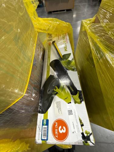 Sun Joe multi-tool system, fan, regalo my playmat, Bissell vacuum and more