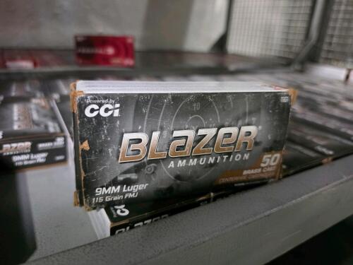 shelf of Blazer 9mm