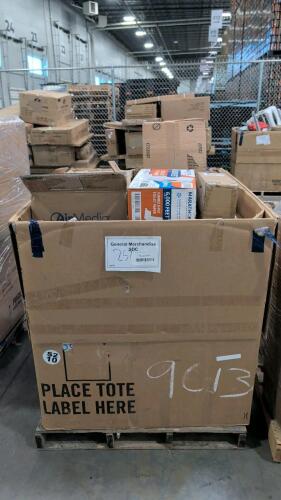 Towels, baby Einstein, cooler, ingenuity, carpet cleaner, vinyl gloves, steam cleaner, cookware, books, and more
