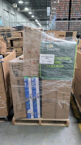 32 inch Roku TVs, dumpster in a bag, 2- LG 27BA560 monitor, home furnishings, shelving, blinds, & More